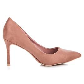 Vices Dark pink suede heels