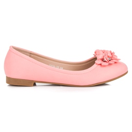 Vices Women's ballerinas with flowers pink