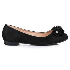 Vices Women's ballerinas with flowers black