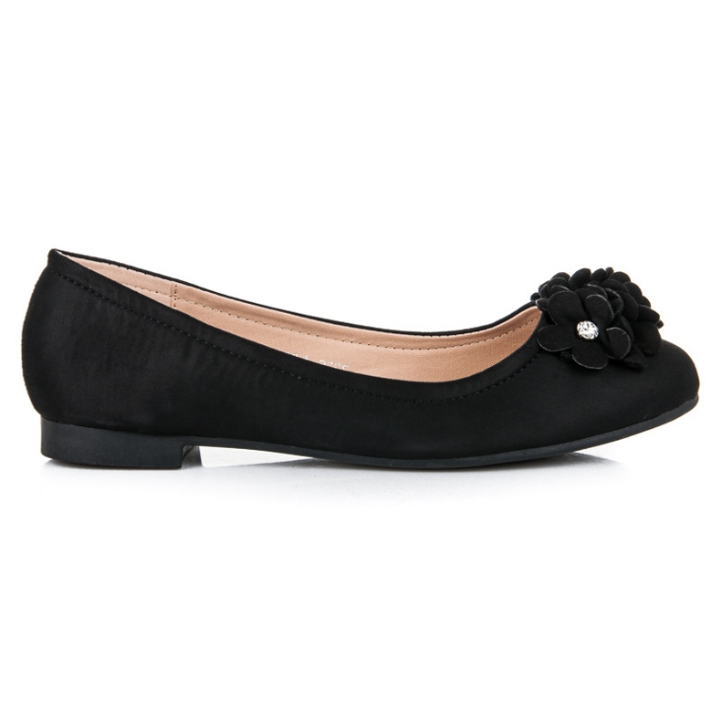 Vices Women's ballerinas with flowers black Vices Women's ballerinas with flowers black