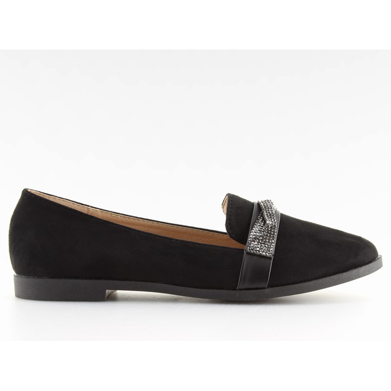 Black Women's black loafers H8-110 Black