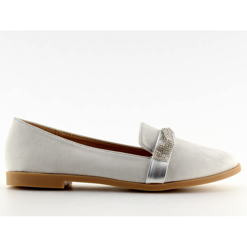 Gray Women's gray loafers H8-110 Gray grey
