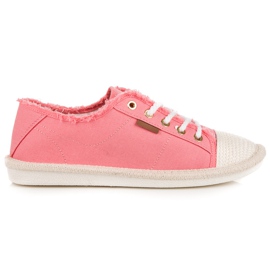 Seastar Lace-up sneakers, espadrilles pink