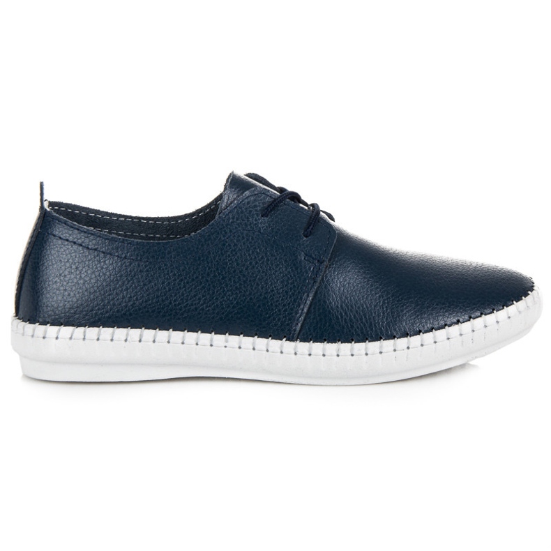 Vinceza Light Leather Tied Sneakers blue