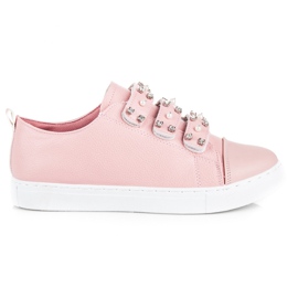 Sneakers fastened with Velcro pink