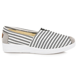 Slip-on sneakers with stripes black white