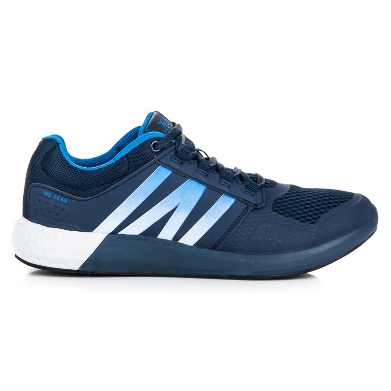 Laced sports shoes navy blue blue