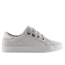 Gray Women's gray sneakers AK03P Gray grey