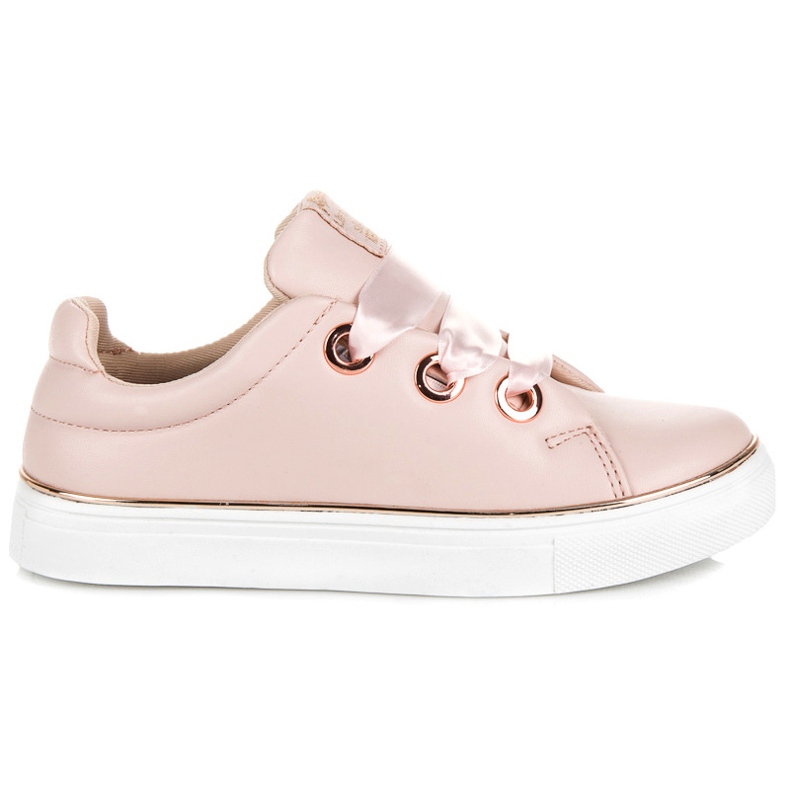American Club Sneakers Tied With A Ribbon pink