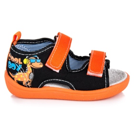 American Club Slippers With Open Toe black