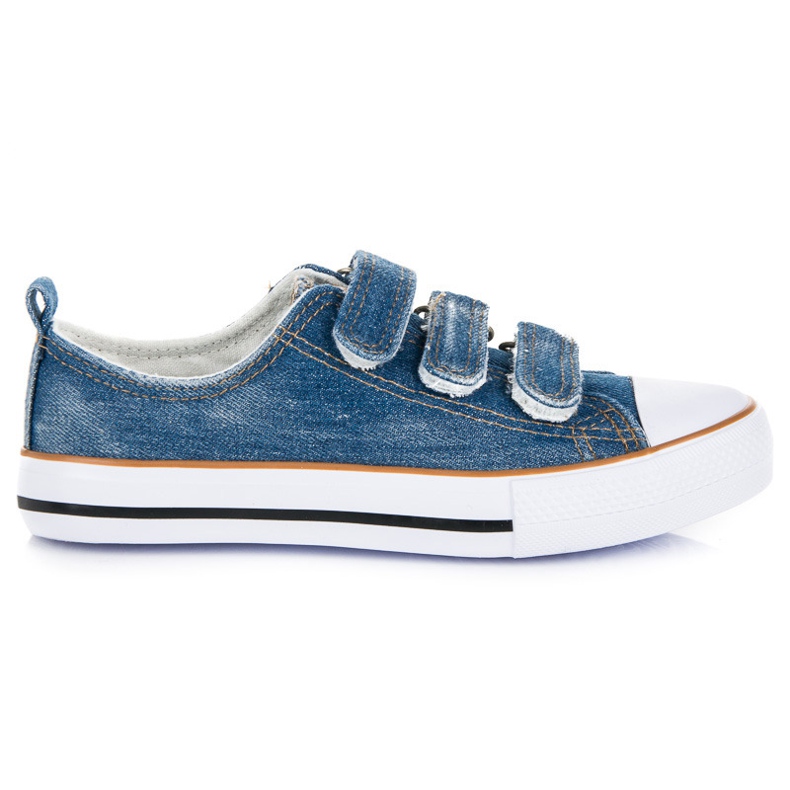 American Club Velcro denim sneakers blue