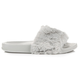 Bona Women's slippers with fur grey