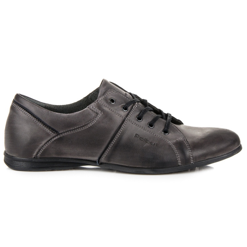 Polbut Tied leather shoes grey