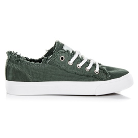 Dark green sneakers