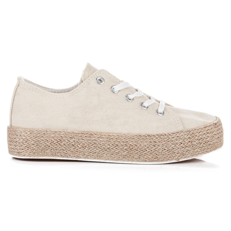 Beige Espadrilles On The Binding