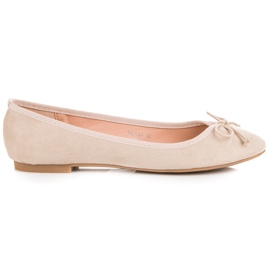 Seastar Beige suede ballerinas
