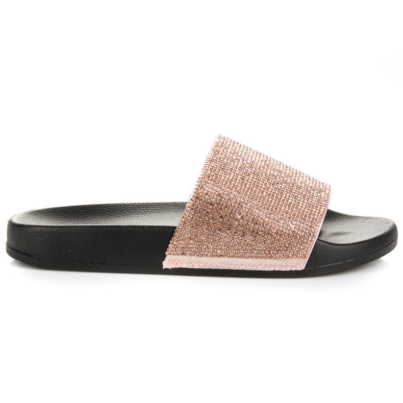 Slippers with crystals pink