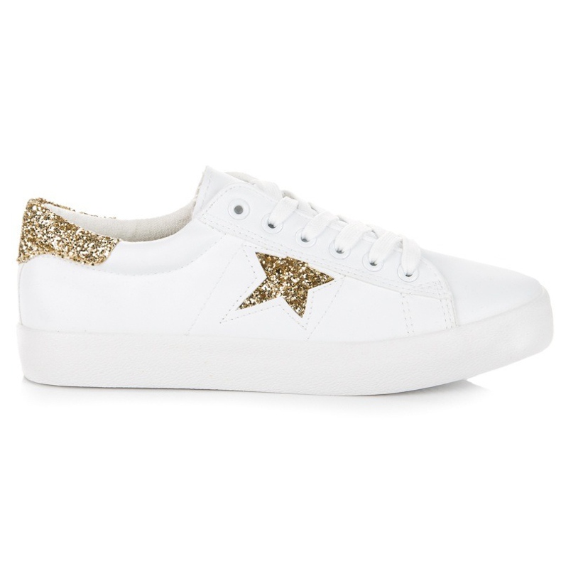 White sneakers with glitter