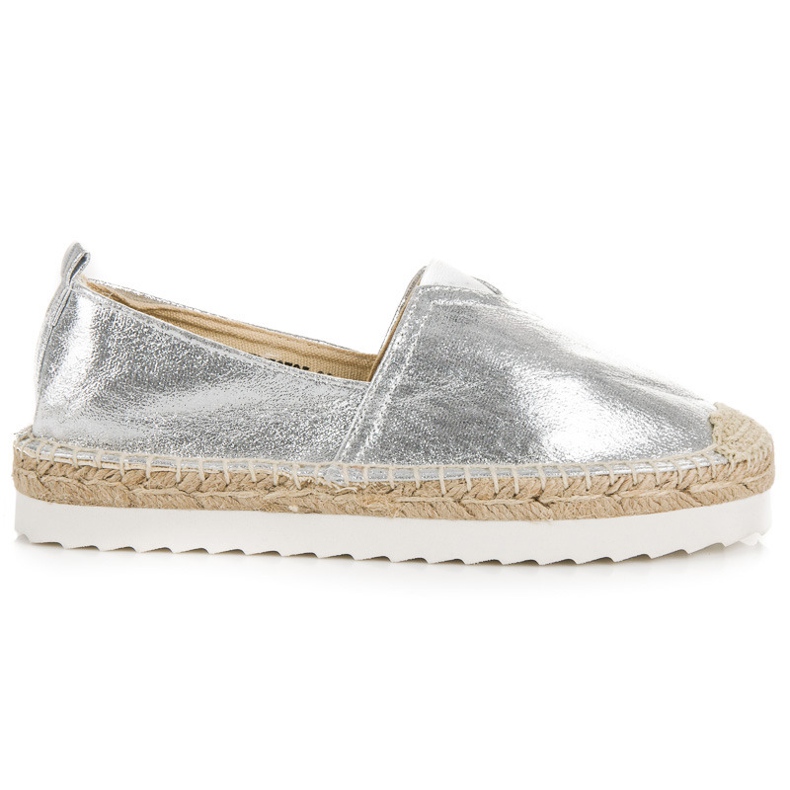 Silver Slip-On Espadrilles grey