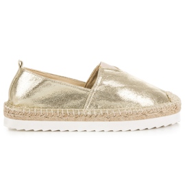 Golden slip-on espadrilles