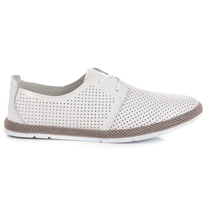Openwork shoes with a vinceza binding white