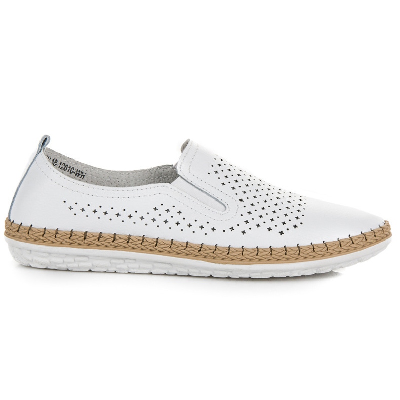 Leather vinceza espadrilles white