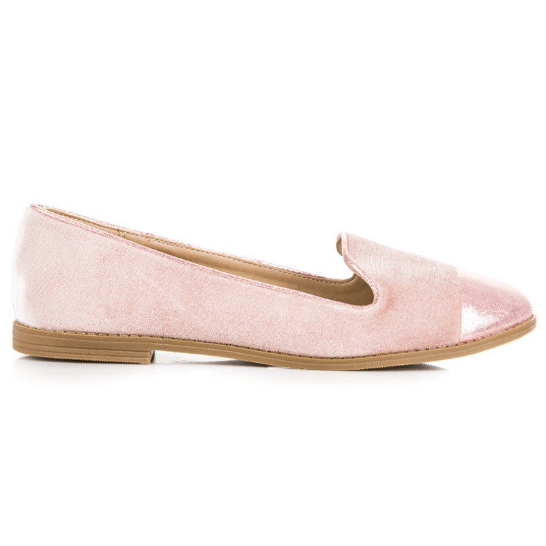 W.S. Shoes Pink velor ballerinas