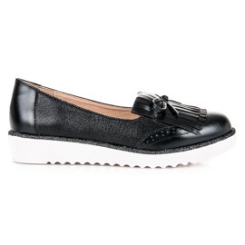 Moccasins on the VICES platform black Moccasins on the VICES platform black