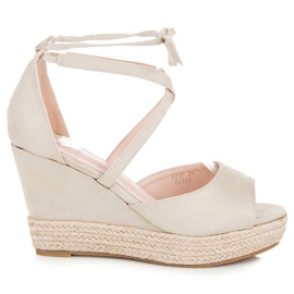 Seastar Tied espadrilles on the wedge brown