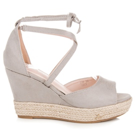 Seastar Tied espadrilles on the wedge grey