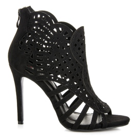 Seastar Openwork Sandals On A Slider black Seastar Openwork Sandals On A Slider black