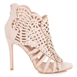 Seastar Openwork sandals with a zipper brown Seastar Openwork sandals with a zipper brown