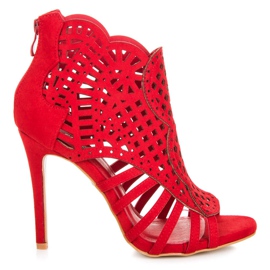 Seastar Openwork Sandals On A Slider red Seastar Openwork Sandals On A Slider red