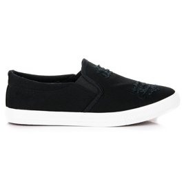 Seastar Black slip on sneakers