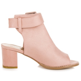 Seastar Pink peep toe boots