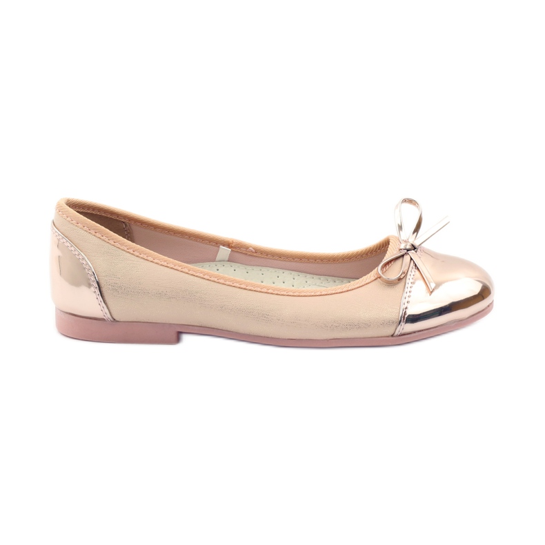 American Club Ballerinas pumps with an American bow pink yellow white