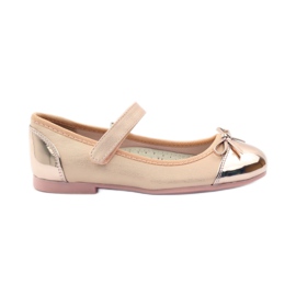 American Club Velcro ballerinas pumps American 14297 pink yellow