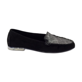Sergio Leone 721 suede loafers black grey