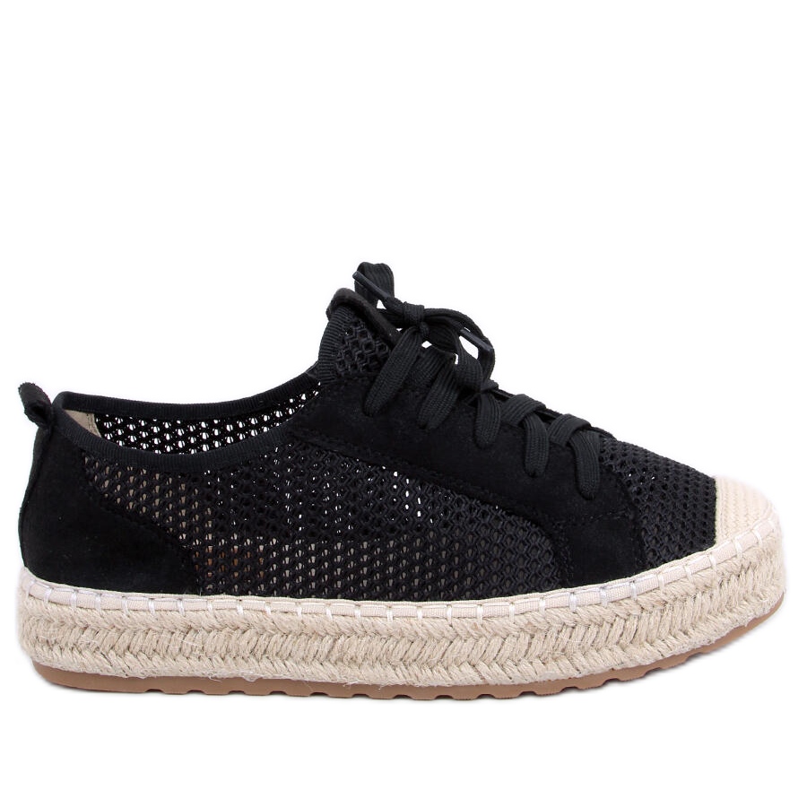 Black BB06P Black espadrilles sneakers - KeeShoes