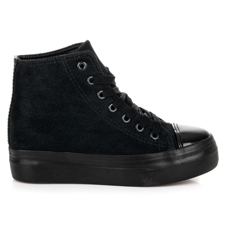 L&H Wedge and platform sneakers black