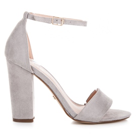 Seastar Suede sandals on a post grey Seastar Suede sandals on a post grey