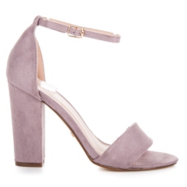 Seastar Suede Sandals On A Bar purple