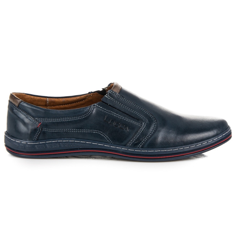 Slip-on shoes made of lucca leather blue