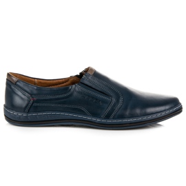 Slip-on shoes made of lucca leather blue