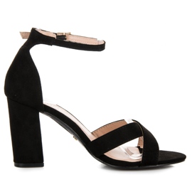 Seastar Black high-heeled sandals Seastar Black high-heeled sandals