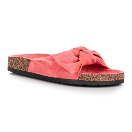 Seastar Women's slippers with a bow pink