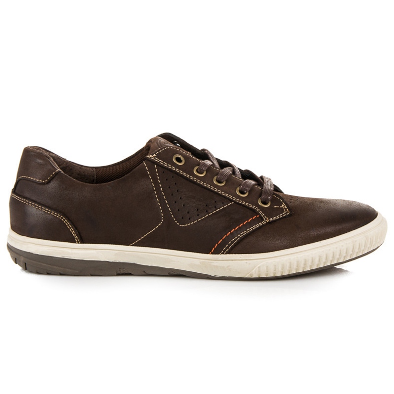 New age leather sneakers brown