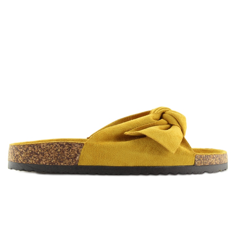 Yellow cork slippers LS-90 yellow