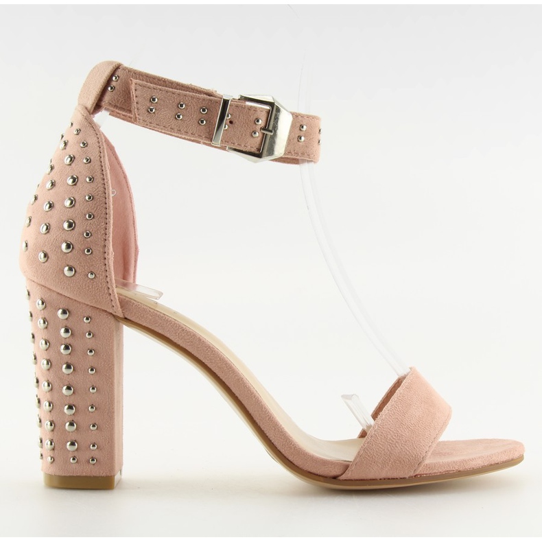 Sandals on high heels pink pink