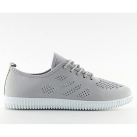 Gray Women's gray sneakers LA10P Gray grey